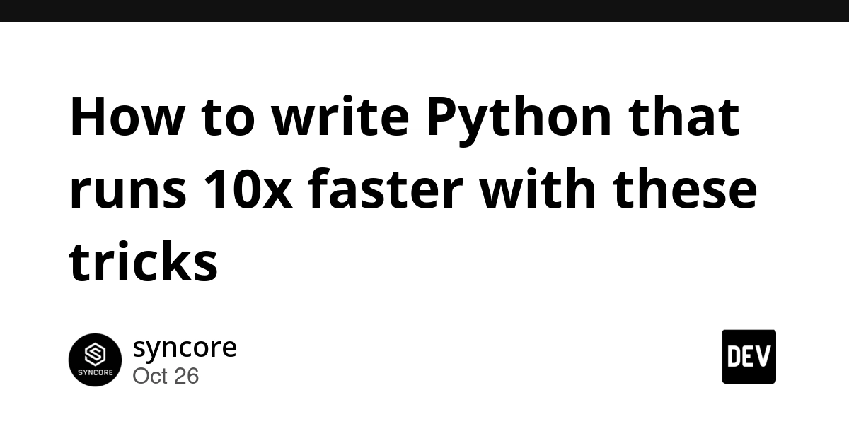 Beyond the Bottleneck: Architecting High-Performance Python with AI-Assisted Refactoring