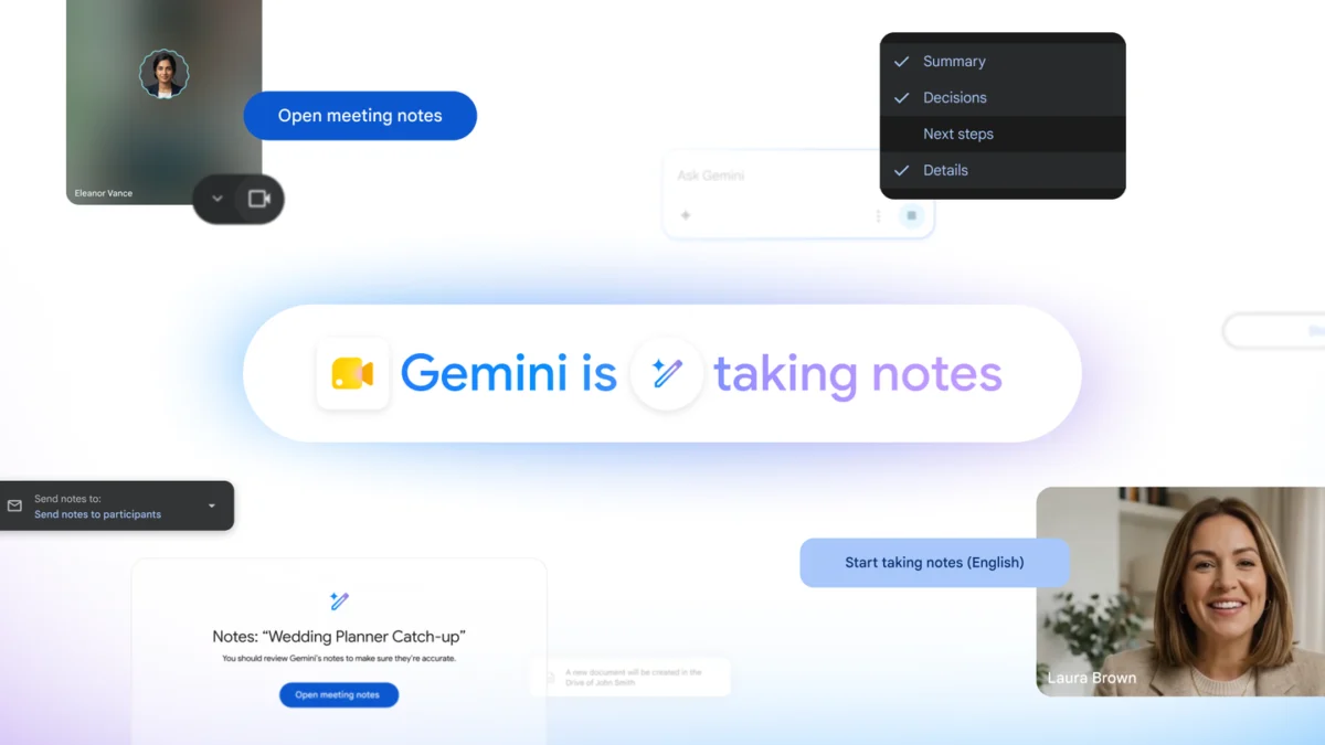 The Future of Meetings: Google Gemini Integrates Real-Time Note-Taking into Google Meet