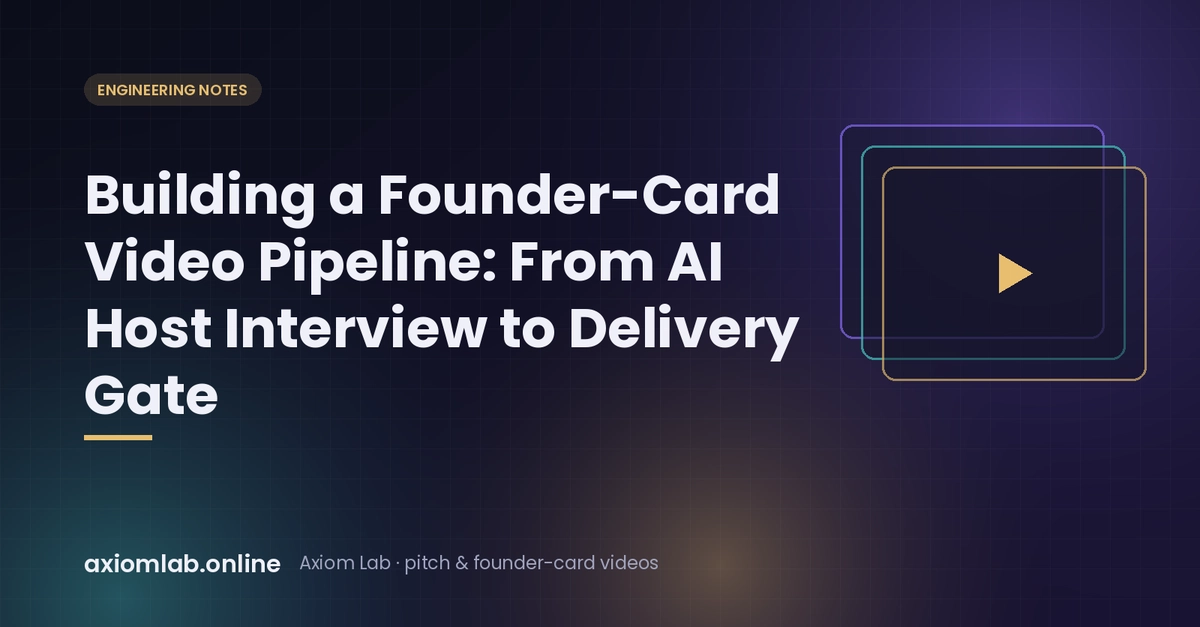 The Illusion of "Instant": Why AI Video Requires a Rigorous Pipeline of Gates