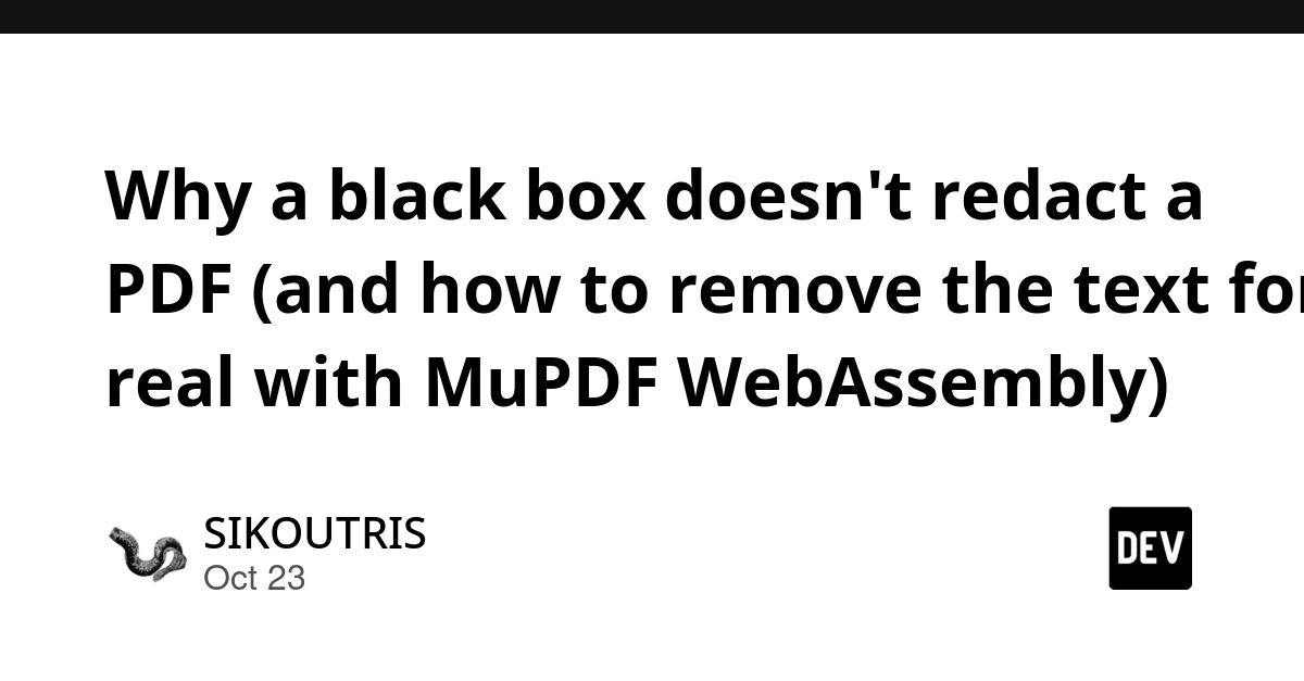 The Illusion of Privacy: Why Your "Redacted" PDFs Are Often Still Exposed